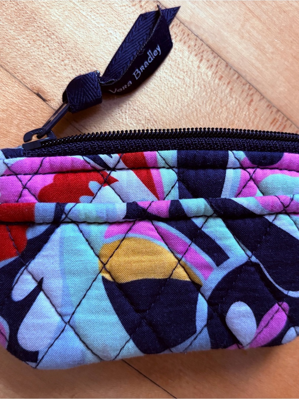 Vera Bradley Quilted Deco Mini Zip Pouch